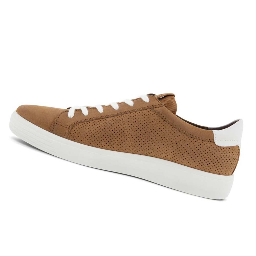 Pánské Boty Casual Ecco Soft Classic Laced Hnědé Bílé | CZ 485CTV